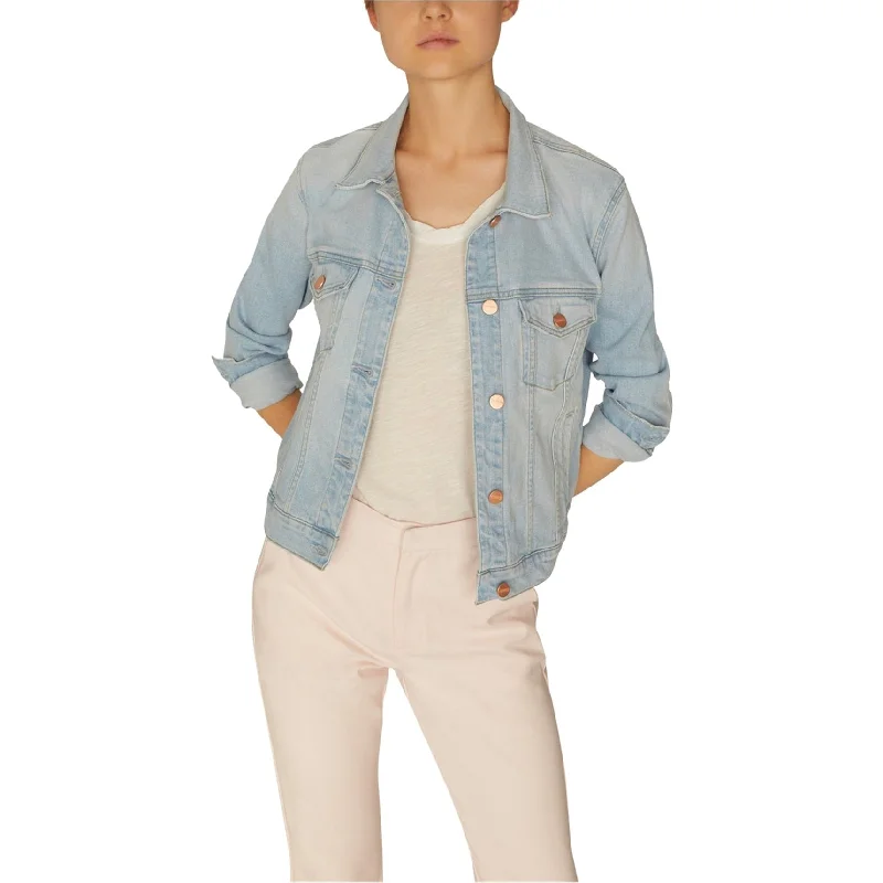 Sanctuary Clothing Womens Kyle Classic Jean Jacket, Blue, XX-Large