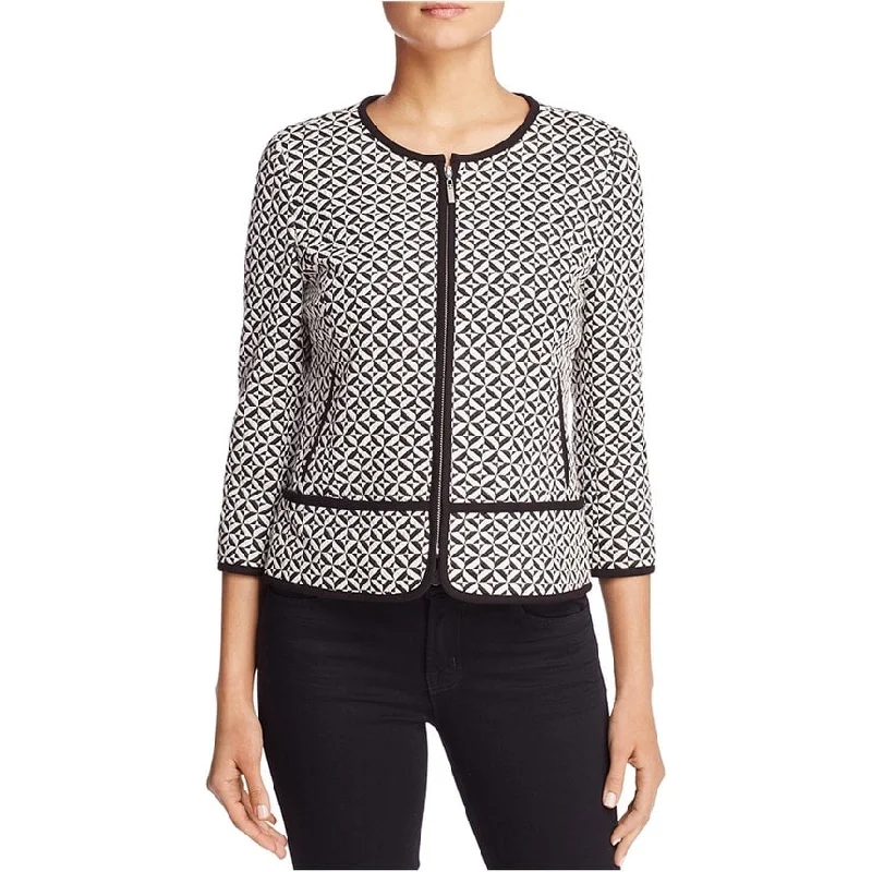 Finity Womens Geometric Ponte Jacket