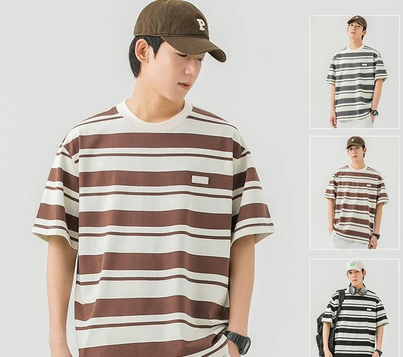 Round Neck Stripes T-Shirt