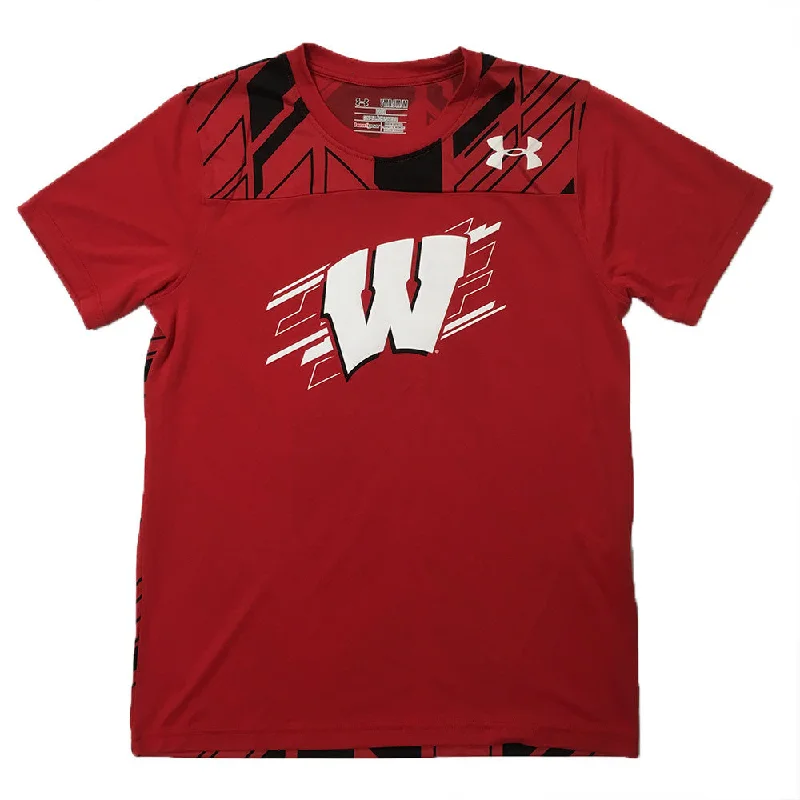 Wisconsin Badgers Under Armour Youth Doomsday S/S Tech Tee