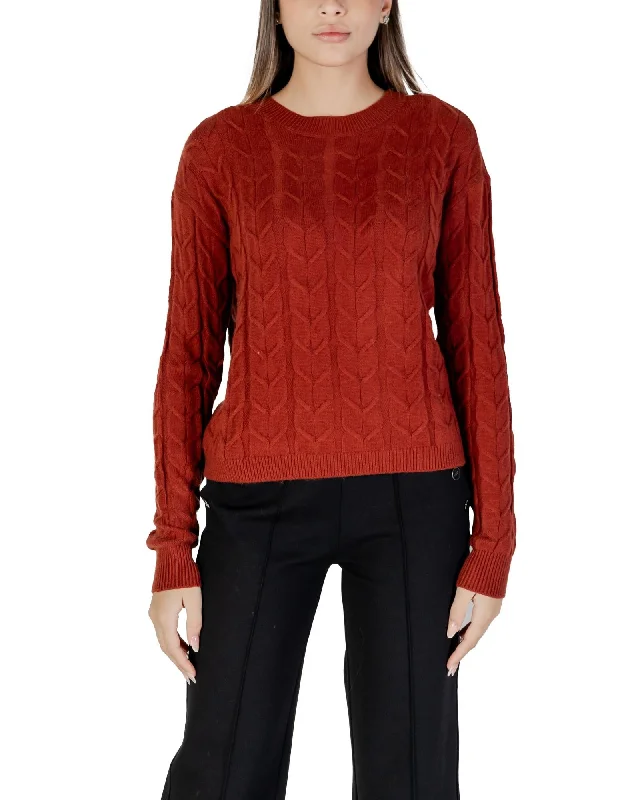 Vero Moda Round Neck Button-Up Knitwear with Long Sleeves