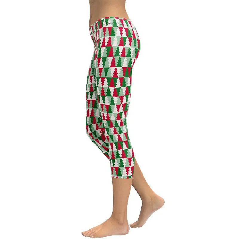 Christmas Tree Pattern Capris