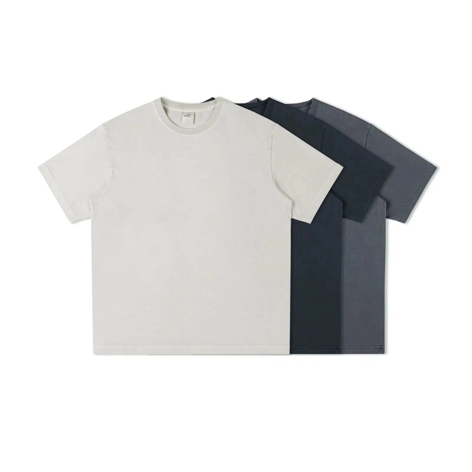 Basic Washed Cotton Drop Shoulder T-shirt