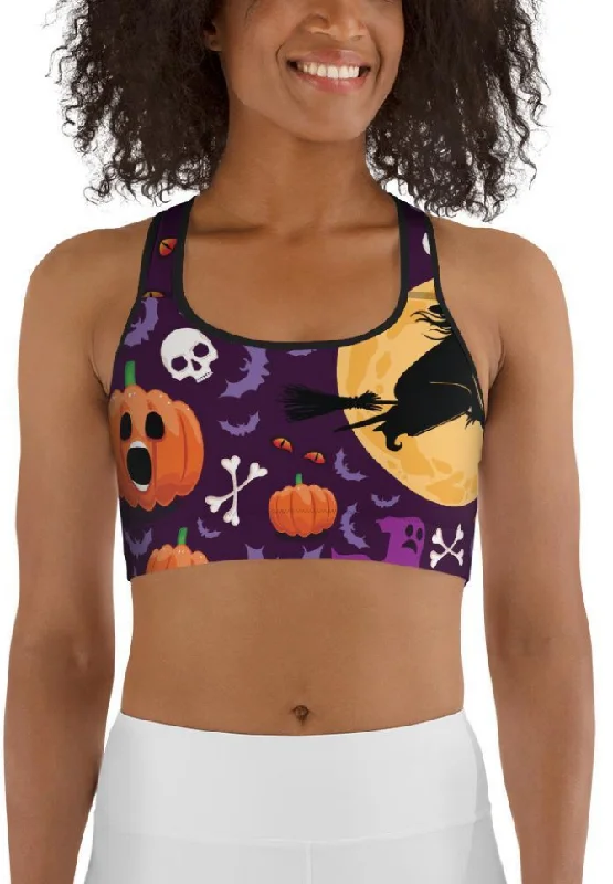 Halloween Witch Sports Bra