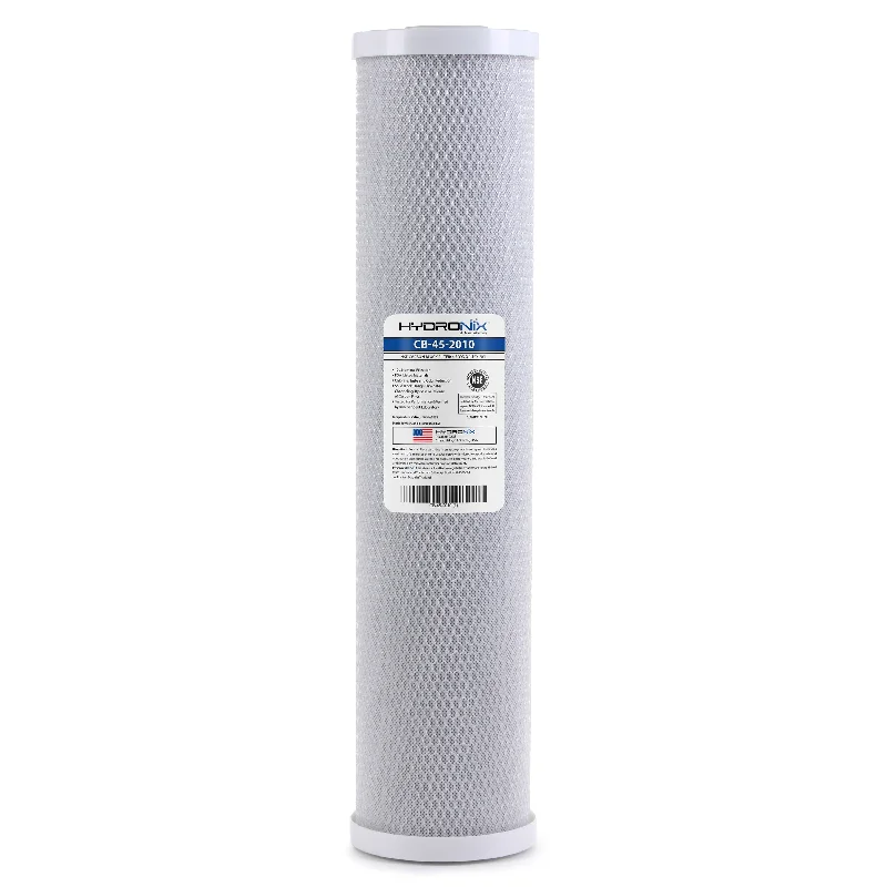 Whole House, Hydroponics, Commercial Carbon Block Water Filter 10 μm 4.5" x 20"