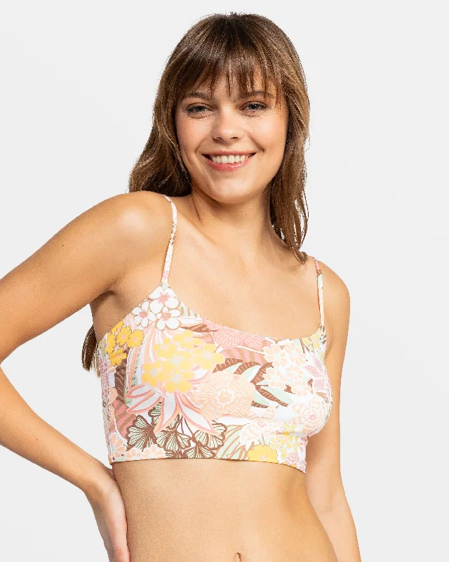 Playa Paradise Reversible Tank Bikini Top - White Viva La Vida