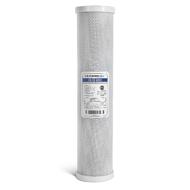 Whole House, Hydroponics, Commercial Carbon Block Water Filter 4.5" x 20" - 5 μm