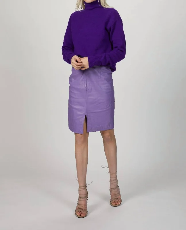 Pure Cashmere Sweater In Purple