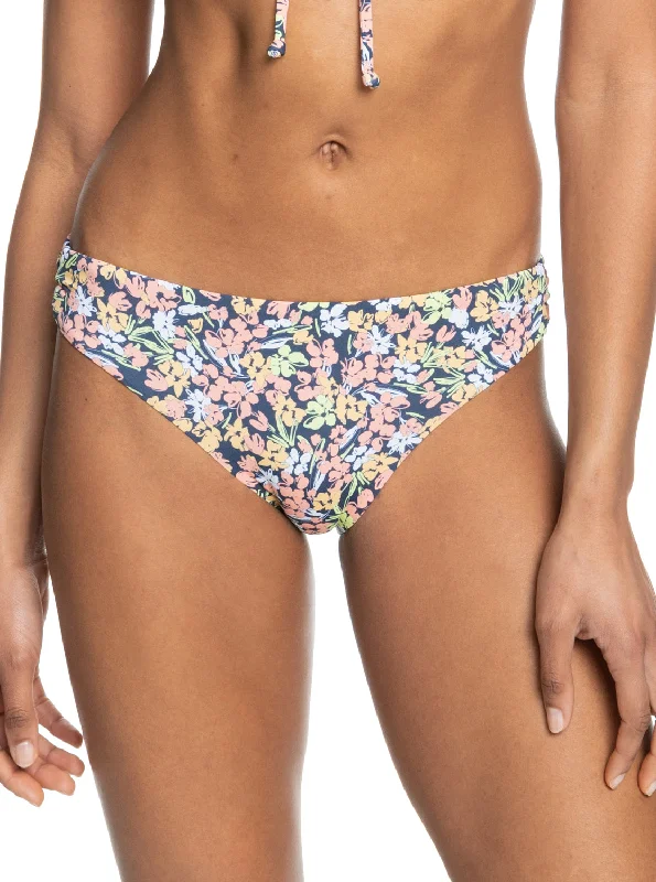 Beach Classics Strap Hipster Bikini Bottom - Mood Indigo Ditsy Love