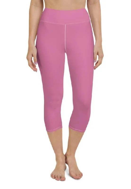 Bubblegum Pink Yoga Capris