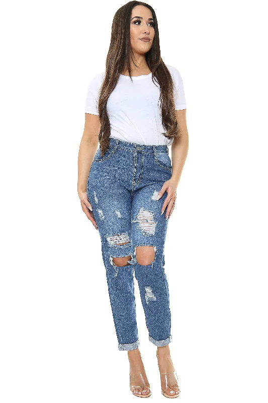 Blue Boyfriend Jeans