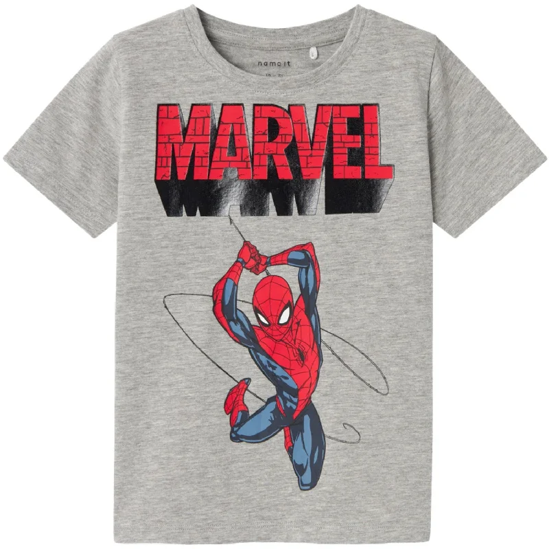 Name It Grey Melange Jaba Spiderman T-Shirt