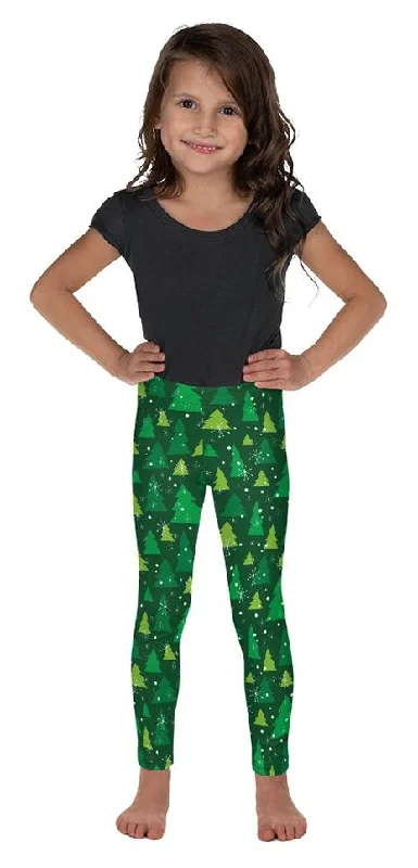 Green Forest Christmas Kid's Leggings