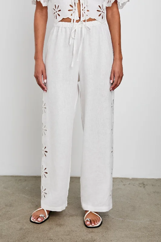 EMMIE PANT - WHITE EYELET