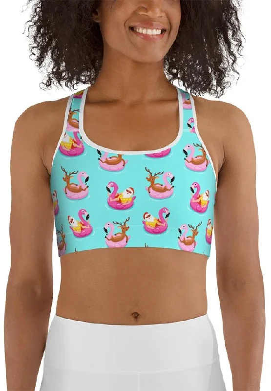 Summer Vibe Christmas Sports Bra