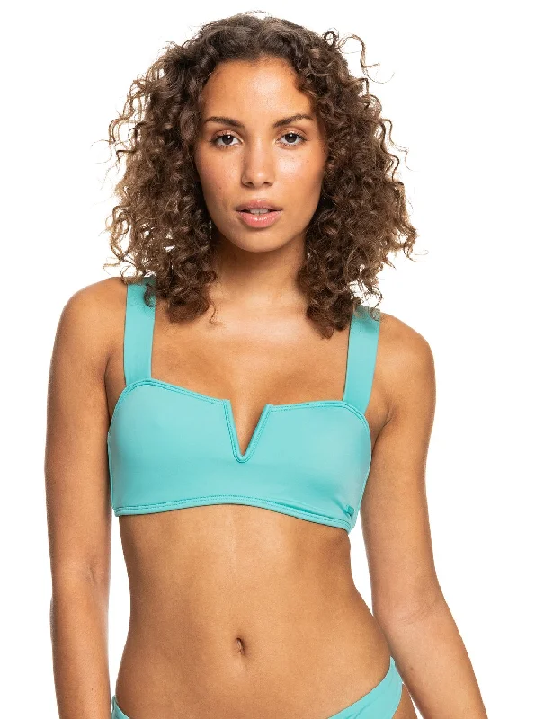 Roxy Love The Coco V Bralette Bikini Top - Sea Blue