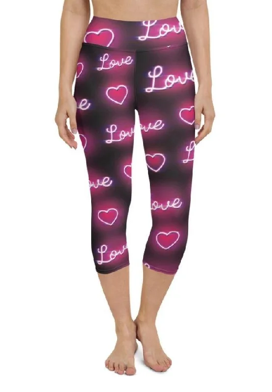 Neon Love Yoga Capris