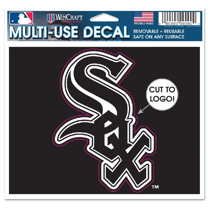 Chicago White Sox Wincraft Black Logo 5x6 Decal