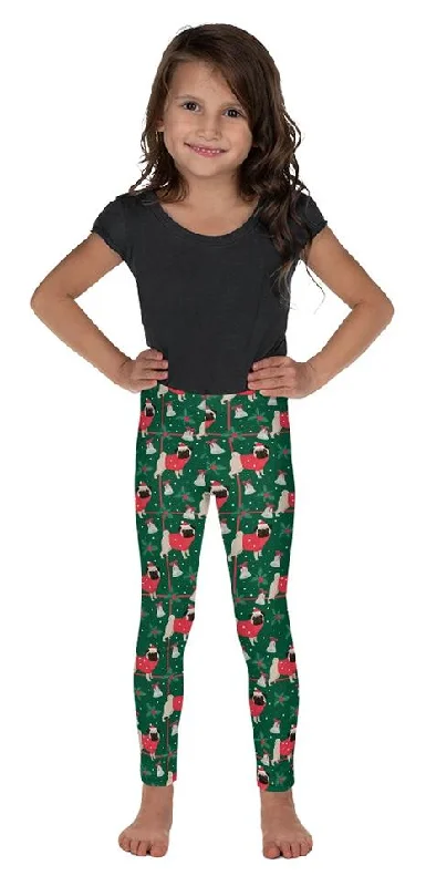 Christmassy Pugs Kid's Leggings