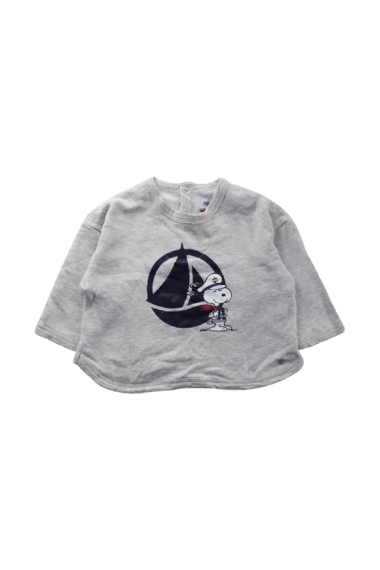 Petit Bateau Snoopy Sailboat Sweatshirt 6-12M