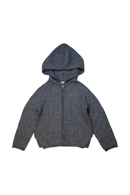 Mayoral Hooded Knit Zip-Up Sweatshirt 6T