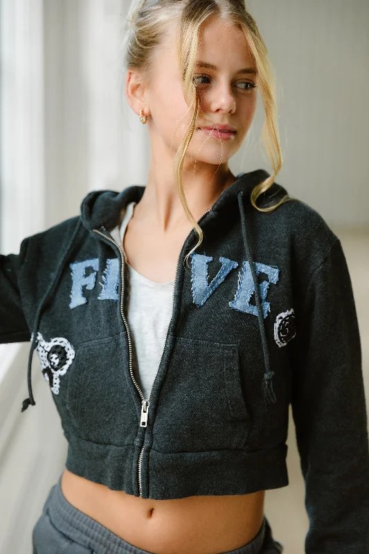 Custom Five Crop Zip Up