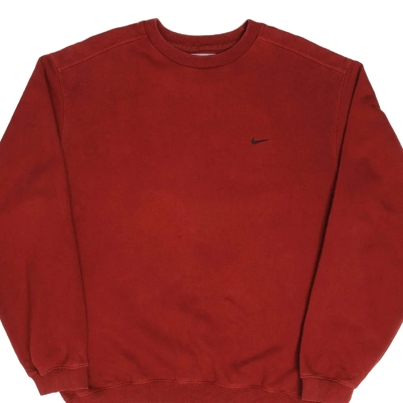 VINTAGE RED NIKE SWOOSH SWEATSHIRT 2000S SIZE LARGE