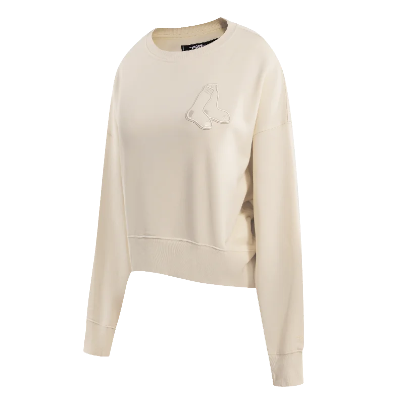 Ladies Neutral Tonal Crew Neck - Eggshell